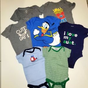 Set of 7 - Baby Boy Bodysuits (Various Brands)